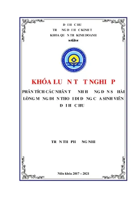 Khóa luận tốt nghiệp phân tích các nhân tố ảnh hưởng đến sự hài lòng mạng điện thoại di động của sinh viên đại học huế