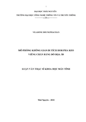 Luận văn thạc sĩ mô phỏng không gian di tích hor pha keo viêng chăn bằng đồ họa 3d