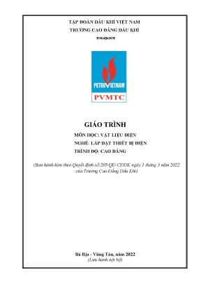 Giáo trình vật liệu điện nghề lắp đặt thiết bị điện cao đẳng