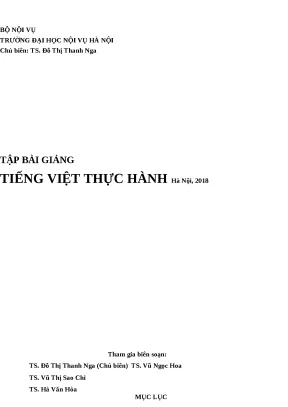 Giáo trình tiếng việt thực hành