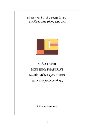 Giáo trình pháp luật trình độ cao đẳng