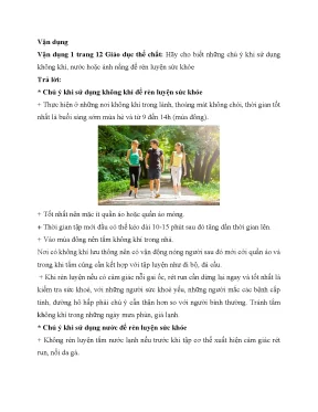 Giải sgk giáo dục thể chất 10 cánh diều full