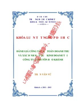 Đánh giá công tác kế toán doanh thu và xác định kết quả kinh doanh tại công ty tnhh tôn bảo khánh