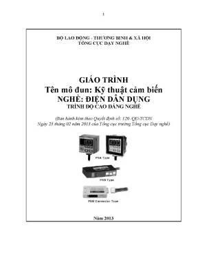 Giáo trình kỹ thuật cảm biến điện dân dụng trình độ cao đẳng