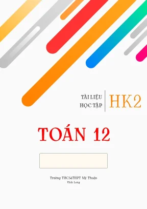 Tài liệu học tập môn toán lớp 12 học kì 2