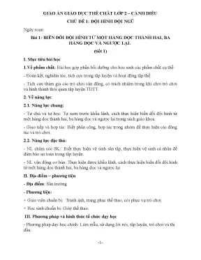 Giao an the duc lop 2 hk1 sach canh dieu