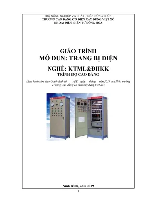 Giáo trình trang bị điện nghề kỹ thuật máy lạnh và điều hòa không khí cao đẳng