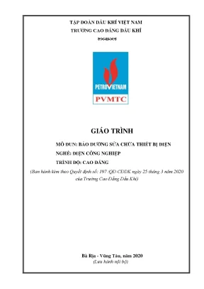 Giáo trình bảo dưỡng sửa chữa thiết bị điện nghề điện công nghiệp trình độ cao đẳng