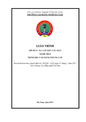Giáo trình gá lắp kết cấu hàn nghề hàn cđtc