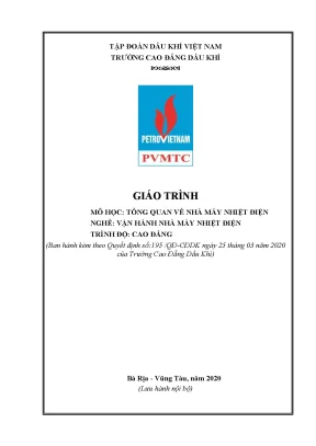 Giáo trình tổng quan về nhà máy nhiệt điện nghề vận hành nhà máy nhiệt điện trình độ cao đẳng