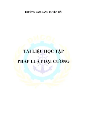 Tài liệu học tập pháp luật đại cương trường cao đẳng duyên hải