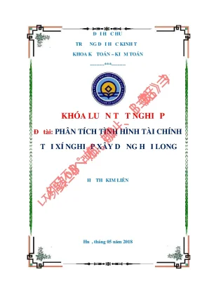 Khóa luận tốt nghiệp phân tích tình hình tài chính của xí nghiệp xây dựng hải long