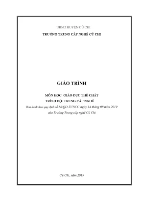 Giáo trình giáo dục thể chất trình độ trung cấp nghề