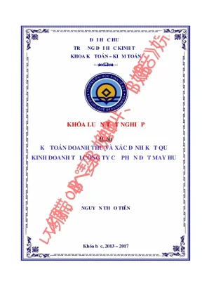 Kế toán doanh thu và xác định kết quả kinh doanh tại công ty cổ phần dệt may huế