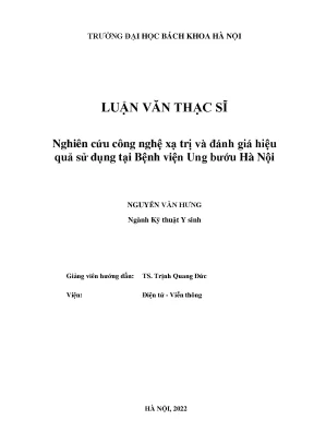 Nghiên cứu công nghệ xạ trị và đánh giá hiệu quả sử dụng tại bệnh viện ung bướu hà nội
