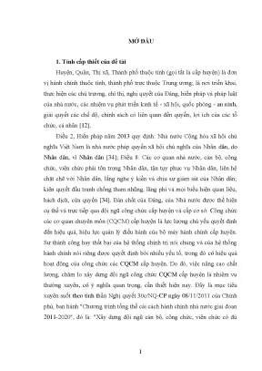 Luận văn chất lượng công chức các cơ quan chuyên môn thuộc ủy ban nhân dân huyện bảo thắng tỉnh lào cai