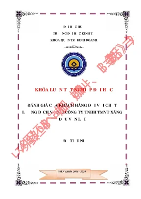 Đánh giá của khách hàng đối với chất lượng dịch vụ tại công ty tnhh tmvt xăng dầu vạn lợi