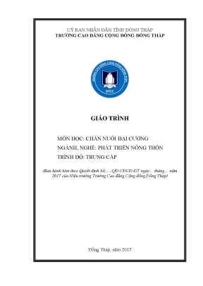 Giáo trình chăn nuôi đại cương nghề phát triển nông thôn trung cấp