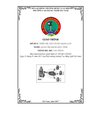 Giáo trình thiết kế xây dựng mạng lan nghề quản trị mạng máy tính cao đẳng