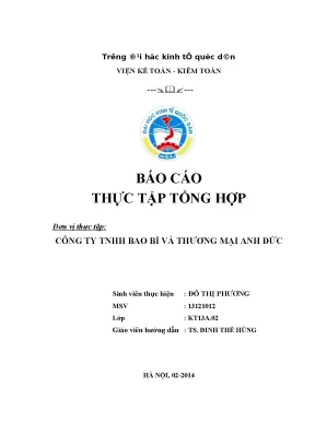 Tổ chức bộ máy kế toán và hệ thống kế toán tại công ty tnhh bao bì và thương mại anh đức