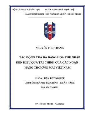 0246 tác động của đa dạng hóa thu nhập đến hiệu quả tài chính của các nhtm việt nam khóa luận tcnh nguyễn thu trang hồ thị ngọc tuyền tp hcm đh nh hcm 2