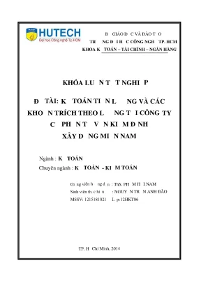 Khóa luận tốt nghiệp kế toán tiền lương và các khoản trích theo lương tại công ty cổ phần tư vấn kiểm định xây dựng miền nam