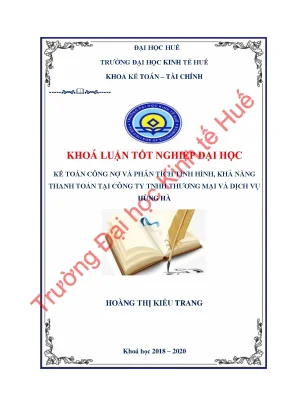 Kế toán công nợ và phân tích tình hình khả năng thanh toán tại công ty tnhh thương mại và dịch vụ hùng hà