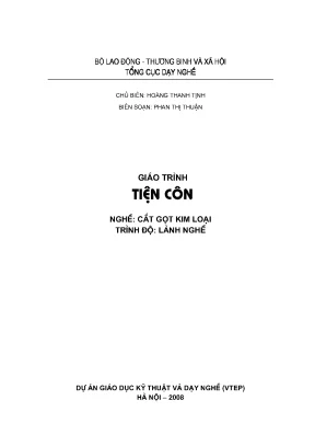 Giáo trình tiện côn