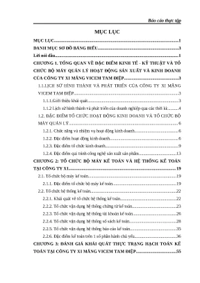 Khóa luận tốt nghiệp hoàn thiện kế toán chi phí sản xuất và tính giá thành sản phẩm tại công ty xi măng vicem tam điệp