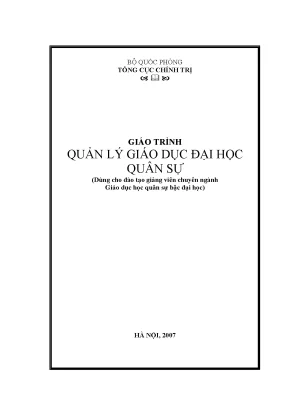 Giáo trình quản lý giáo dục đại học quân sự