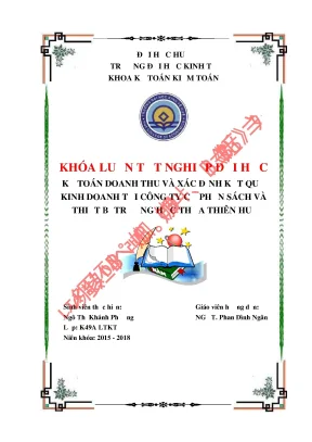 Khóa luận tốt nghiệp kế toán doanh thu và xác định kết quả kinh doanh tại công ty cổ phần sách và thiết bị trường học thừa thiên huế