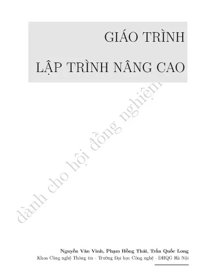 Giáo trình lập trình nâng cao phần 1 nguyễn văn vinh