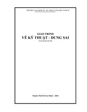 Giáo trình vẽ kỹ thuật dung sai trường cđ kinh tế kỹ thuật vinatex tp hcm