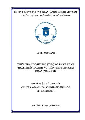 0090 thực trạng việc hoạt động phát hành trái phiếu dn việt nam giai đoạn 2010 2017 luận văn thạc sĩ tcnh lê thị ngọc anh tp hcm đh nh hcm 2018 tr
