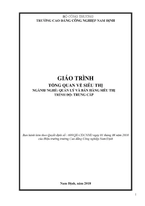 Giáo trình tổng quan về siêu thị