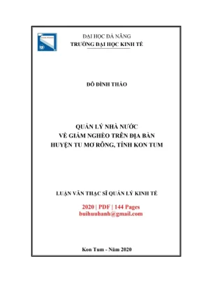 Luận văn thạc sỹ quản lý nhà nước