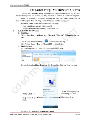 Giao trinh access 2007