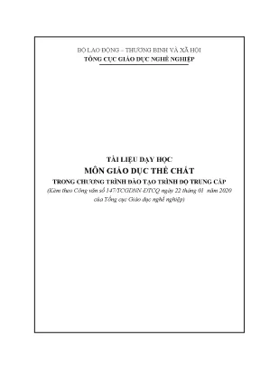 Giáo trình dạy học môn giáo dục thể chất trình độ trung cấp