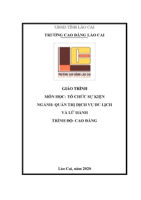 Giáo trình tổ chức sự kiện ngành quản trị du lịch và lữ hành cao đẳng