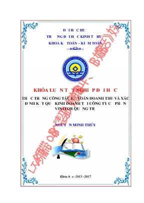Thực trạng công tác kế toán doanh thu và xác định kết quả kinh doanh tại công ty cổ phần vinafor quảng trị