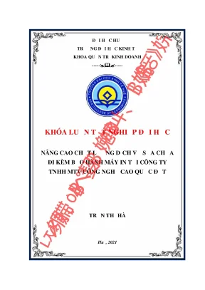 Nâng cao chất lượng dịch vụ sửa chữa đi kèm bảo hành máy in tại công ty tnhh mtv công nghệ cao quốc đạt