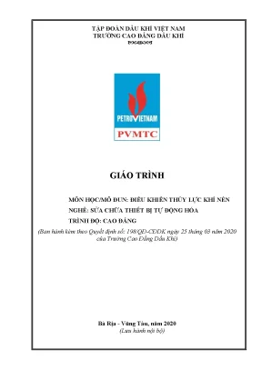 Giáo trình điều khiển thủy lực khí nén nghề sửa chữa thiết bị tự động hóa trình độ cao đẳng