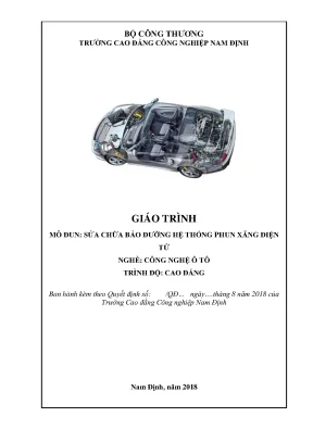 Giáo trình sửa chữa bảo dưỡng hệ thống phun xăng điện tử