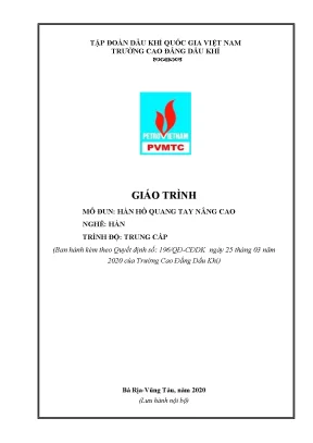 Giáo trình hàn hồ quang tay nâng cao nghề hàn trình độ trung cấp