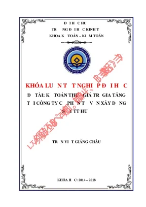Khóa luận tốt nghiệp kế toán thuế giá trị gia tăng tại công ty cp tư vấn xây dựng số 1 tt huế