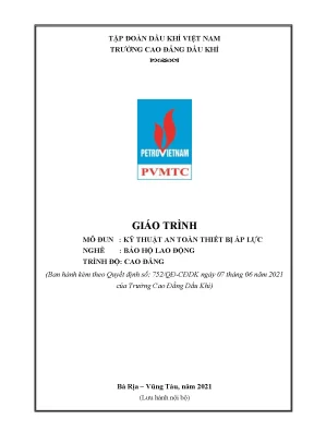 Giáo trình kỹ thuật an toàn thiết bị áp lực nghề bảo hộ lao động cao đẳng
