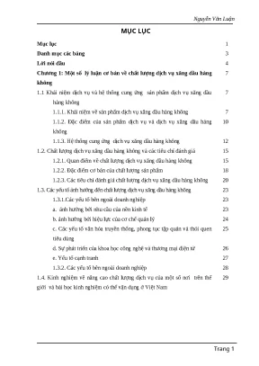 Luận văn tốt nghiệp giải pháp nhằm nâng cao chất lượng dịch vụ của công ty xăng dầu hàng không việt nam