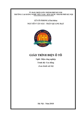 Giáo trình điện ô tô nghề điện công nghiệp cao đẳng