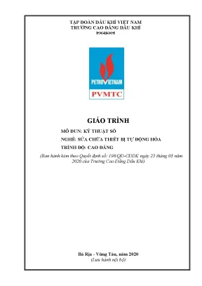 Giáo trình kỹ thuật số nghề sửa chữa thiết bị tự động hóa trình độ cao đẳng