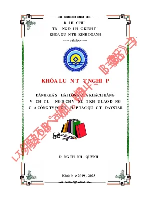 Đánh giá sự hài lòng của khách hàng về chất lượng dịch vụ xuất khẩu lao động của công ty đầu tư hợp tác quốc tế daystar